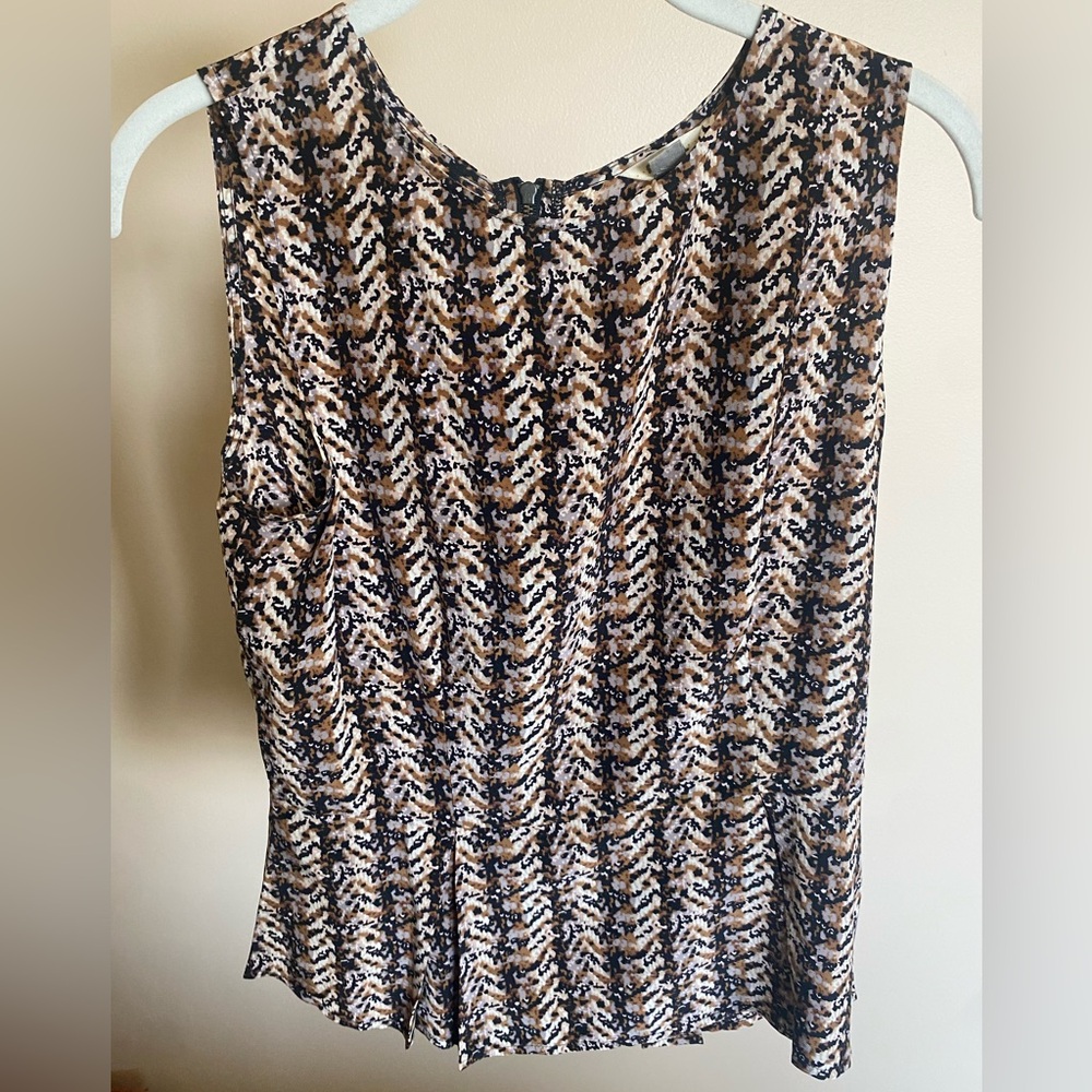 Fossil XS Silky Peplum Zip-up Tank